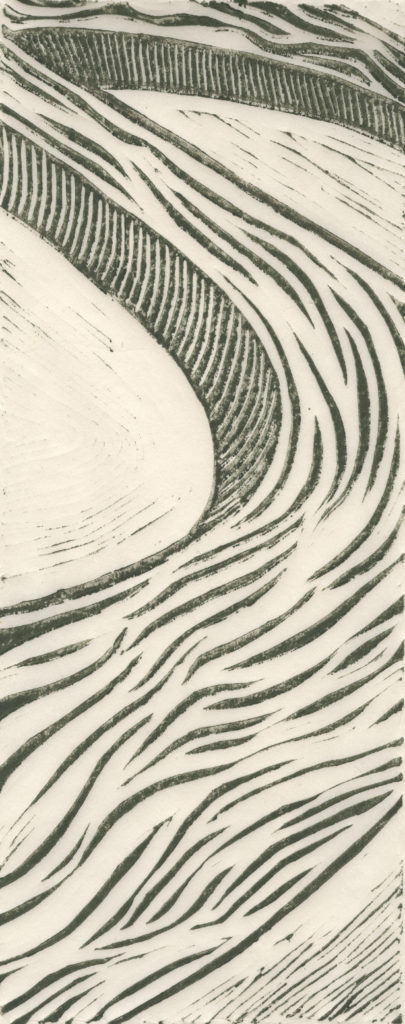 Strands#2, linocut on paper, 2011