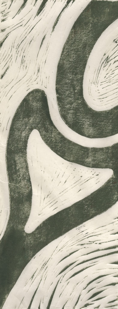 Strands#5, linocut on paper, 2011