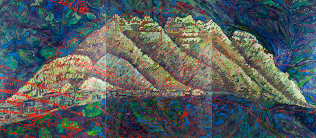 My Side of the Mountain, mixed media/oil/acrylic, 2013